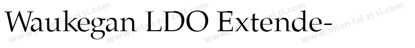 Waukegan LDO Extende字体转换